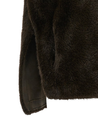 Brown Polyamide Sleeveless Jacket