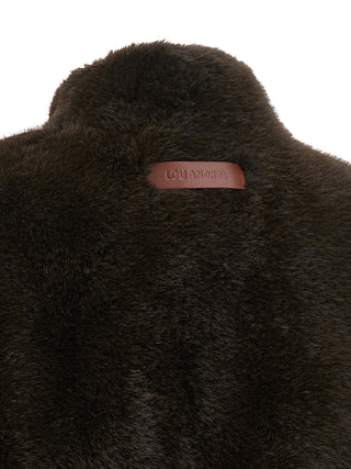 Brown Polyamide Sleeveless Jacket
