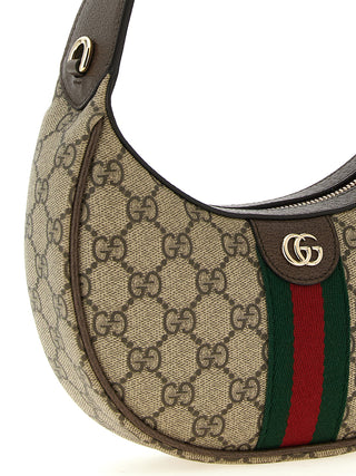 Beige Polyethylene Crossbody Bag