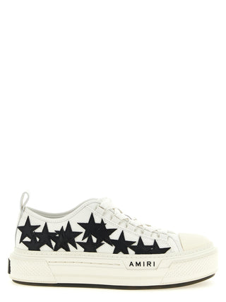 White Cotton Low Top Sneakers