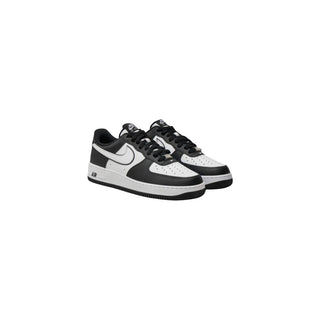 Black And White Leather Low Top Sneakers