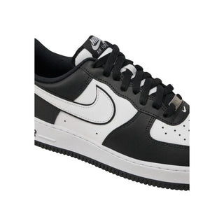 Black And White Leather Low Top Sneakers