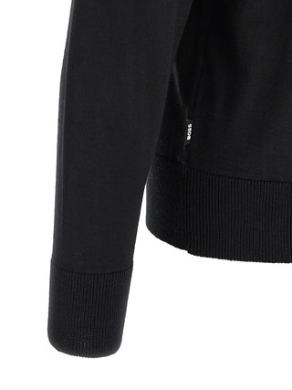 Black Virgin Wool Cardigan