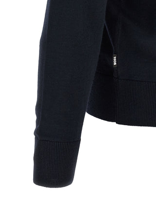 Blue Virgin Wool Cardigan