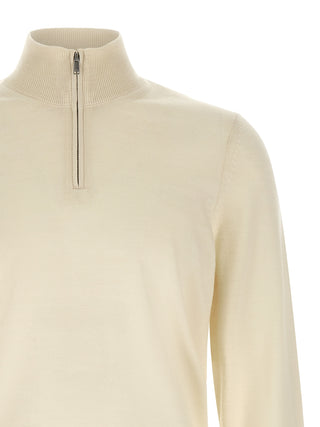 Beige Virgin Wool Cardigan
