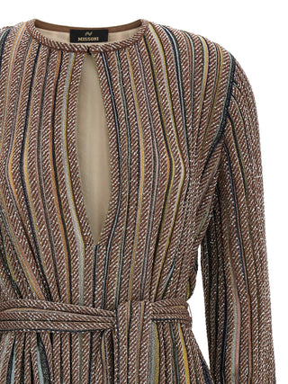 Multicolor Viscose Short Dress