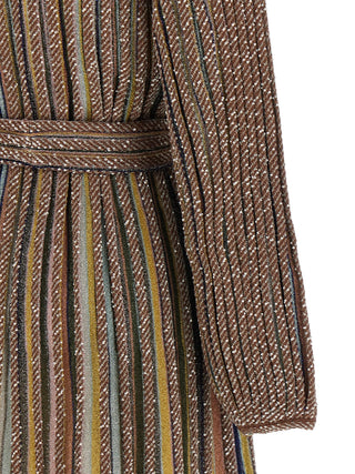 Multicolor Viscose Short Dress