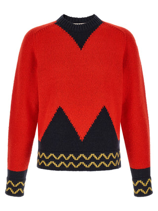 Red Wool Cardigan