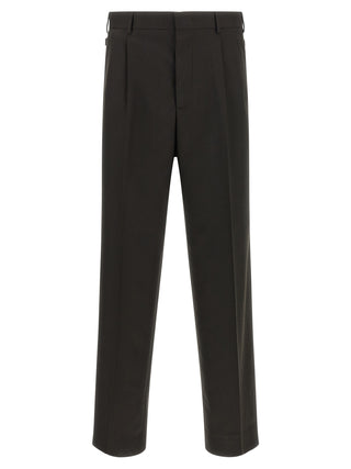 Brown Polyester Dress Pants