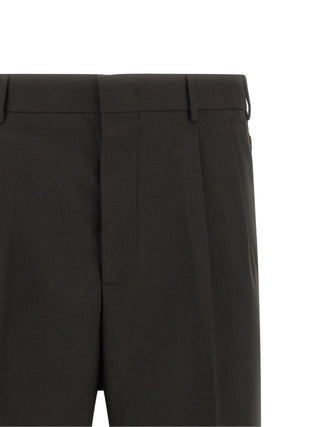 Brown Polyester Dress Pants