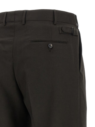 Brown Polyester Dress Pants