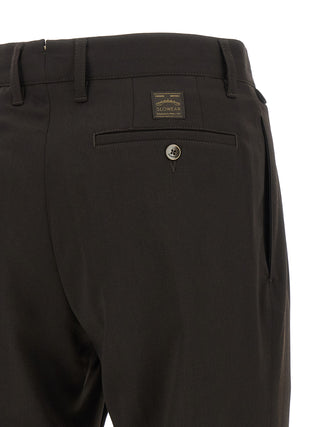 Brown Polyester Dress Pants