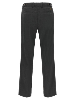 Gray Polyester Dress Pants