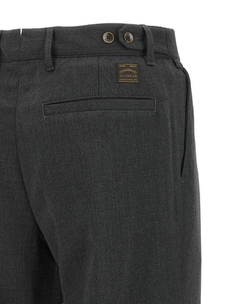 Gray Polyester Dress Pants