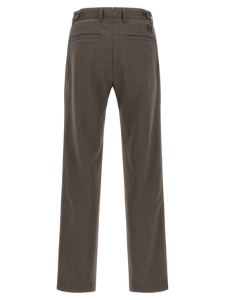 Brown Polyester Dress Pants