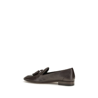 Brown Calf Leather Bos Taurus Slip-On Loafers