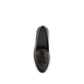 Brown Calf Leather Bos Taurus Slip-On Loafers