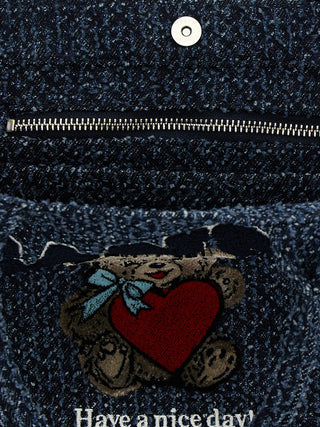Blue Organic Cotton Tote Bag