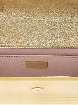 Gold Viscose Clutch Bag