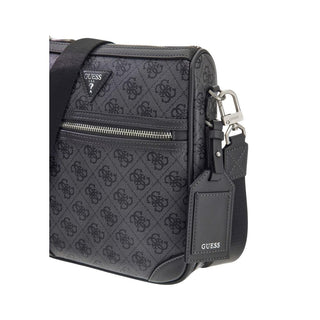 Gray Polyethylene Messenger Bag