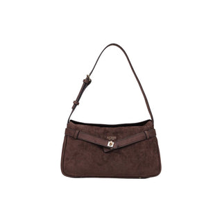 Brown Polyester Handbag