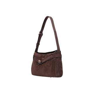 Brown Polyester Handbag
