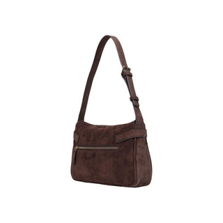 Brown Polyester Handbag