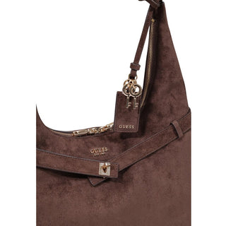Brown Polyester Handbag