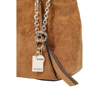 Brown Polyester Handbag