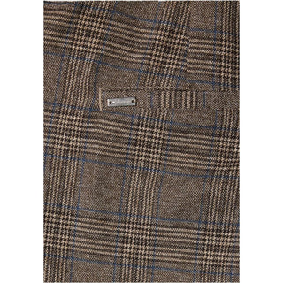 Brown Polyester Casual Pants