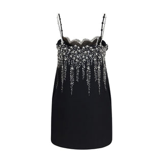 Black Wool Oves Aries Cocktail Dress