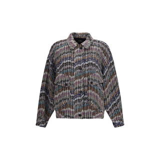 Multicolor Fabric Full-Length Jacket