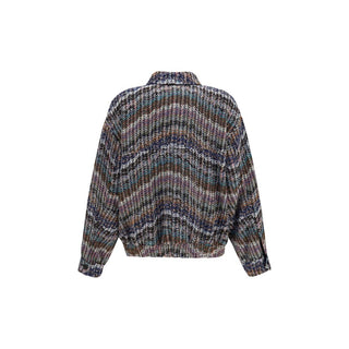 Multicolor Fabric Full-Length Jacket
