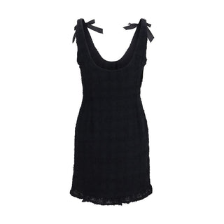 Black Cotton Casual Dress
