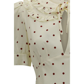 Beige Silk Casual Dress
