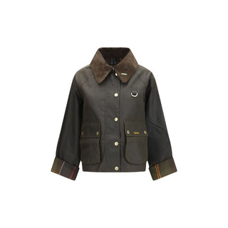 Bicolor Cotton Full-Length Jacket