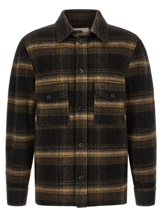 Brown Wool Full-Length Jacket