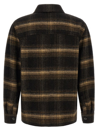 Brown Wool Full-Length Jacket