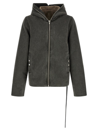 Gray Cotton Full-Length Jacket