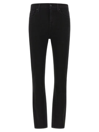 Black Cotton Skinny Jeans