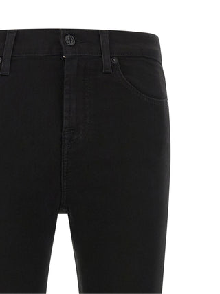 Black Cotton Skinny Jeans