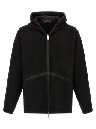 Black Polyester Shell Jacket