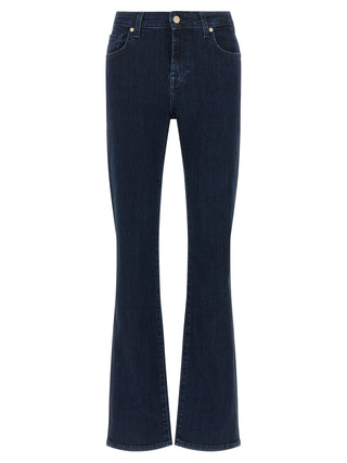 Blue Cotton Bootcut Jeans