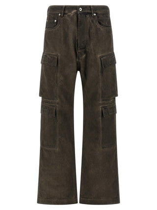 Gray Cotton Cargo Pants