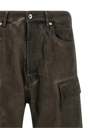 Gray Cotton Cargo Pants