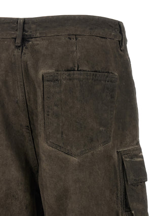 Gray Cotton Cargo Pants