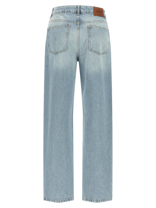 Blue Organic Cotton Straight-Leg Jeans