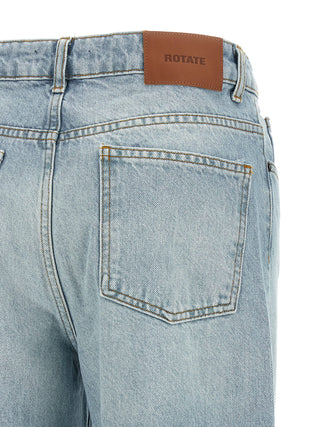 Blue Organic Cotton Straight-Leg Jeans
