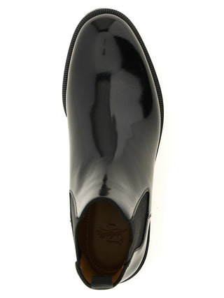 Black Calfskin Chelsea Boots