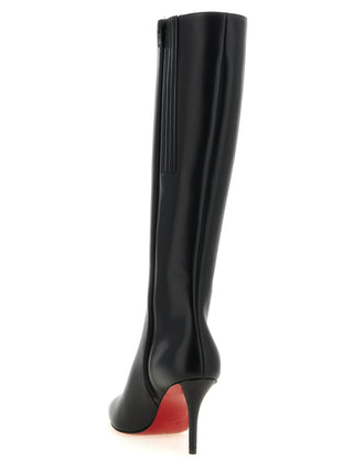 Black Calfskin Over The Knee